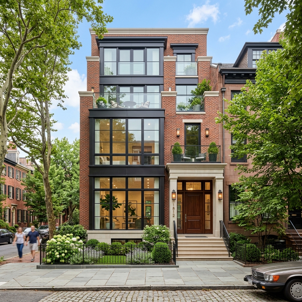 The Grand Rittenhouse Modern Townhouse — 1824 Delancey Place, Philadelphia, PA